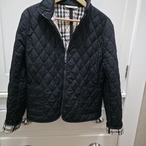 Burberry London Black Quilted Jacket.